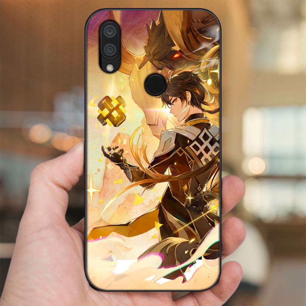 Ốp lưng Xiaomi Redmi 7 viền đen in hình Zhongli Genshin Impact