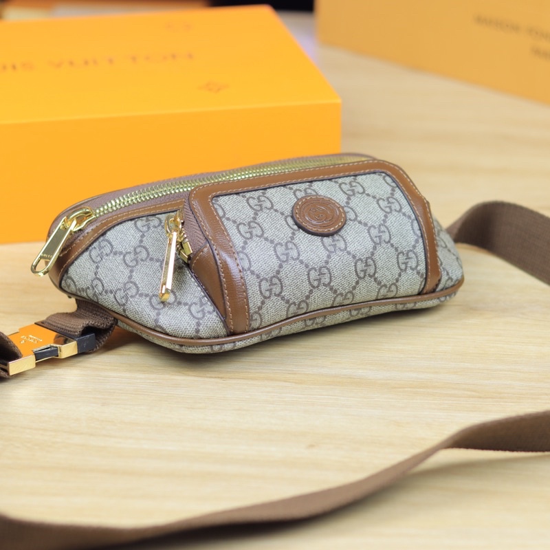 Túi bao tử đeo chéo đeo bụng Unisex G88013 có 3 màu chất liệu da cao cấp size 20x12x6cm