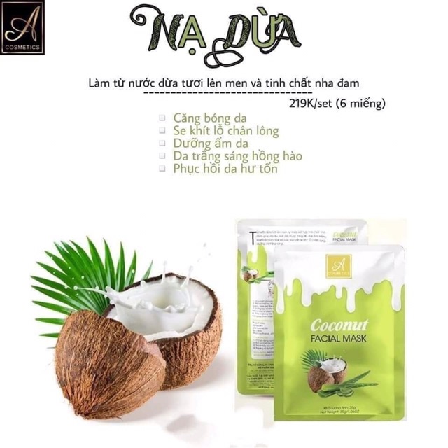 MẶT NẠ DỪA PHƯƠNG ANH COCONUT