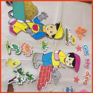 Tranh dán các góc theo chủ đề cho mầm non