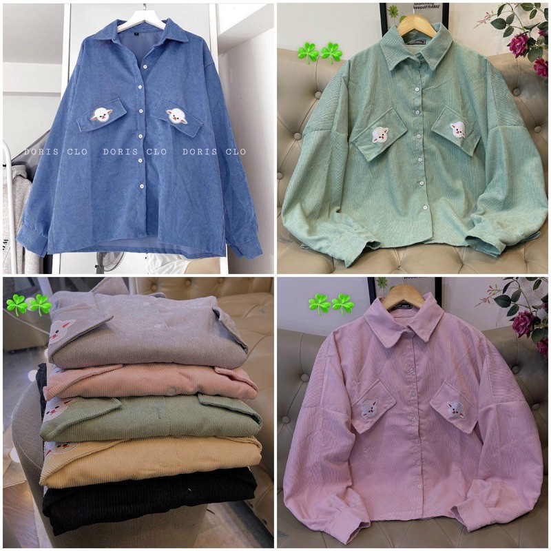 Áo Khoác Nhung Túi Xéo Cừu Dễ Thương Nam Nữ💖FREESHIP RẺ ĐẸP💖Áo Khoác Kaki Chống Nắng Thoáng Mát Couple Siêu Xinh Jacket