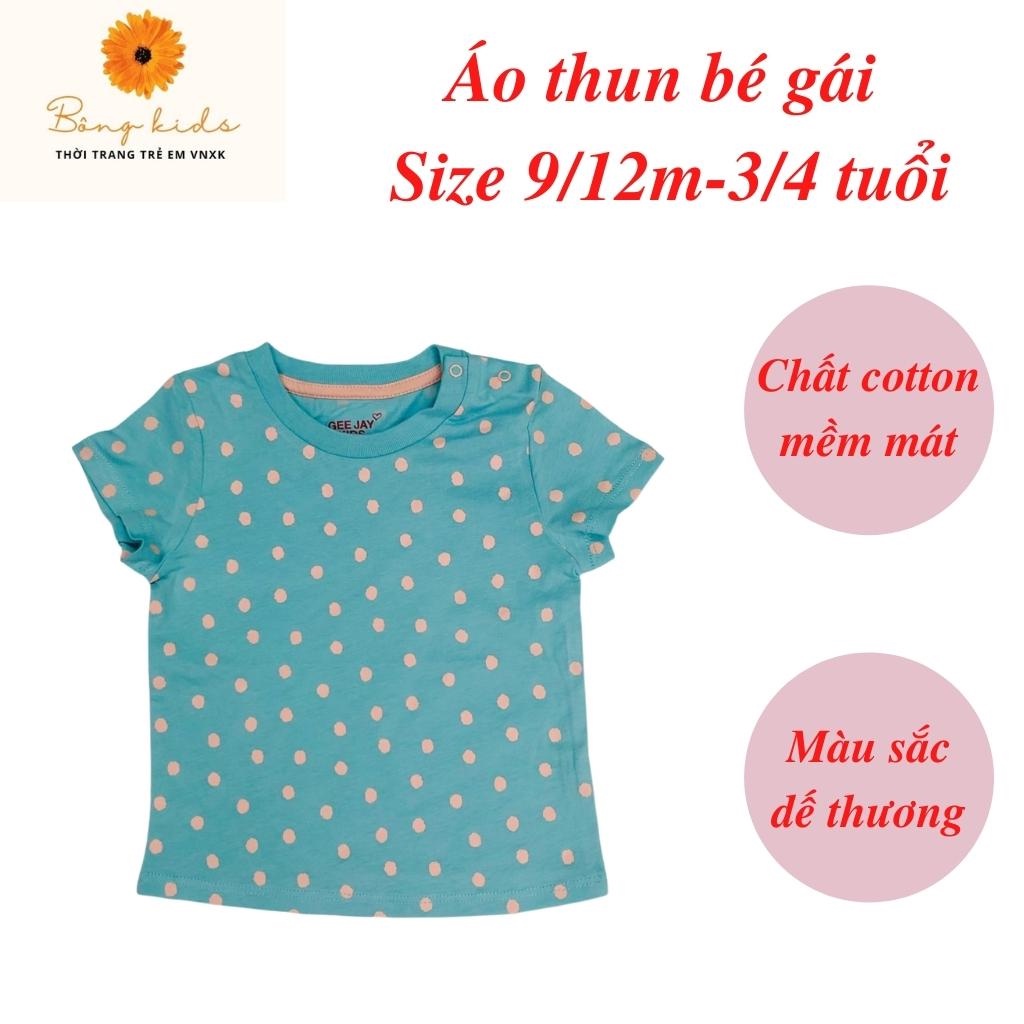 Áo thun cho bé gái, áo phông bé gái chất cotton mềm mát, size 9m - 3/4 tuổi - BONGKIDS