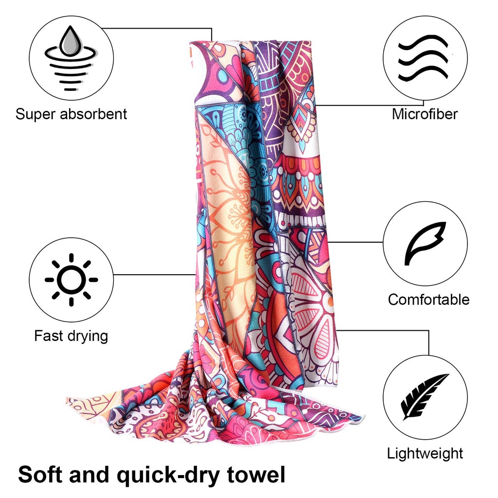 Khăn Lót Ghế Ngồi Bãi Biển / Cắm Trại Ngoài Trời Bằng Sợi Micro Chống Cát Chống Thấm Mồ Hôi