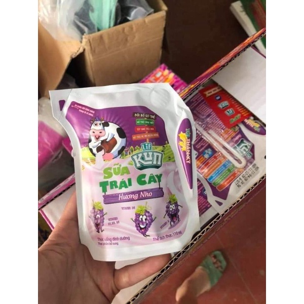 sữa kun túi đủ vị thùng 24túi 110ml