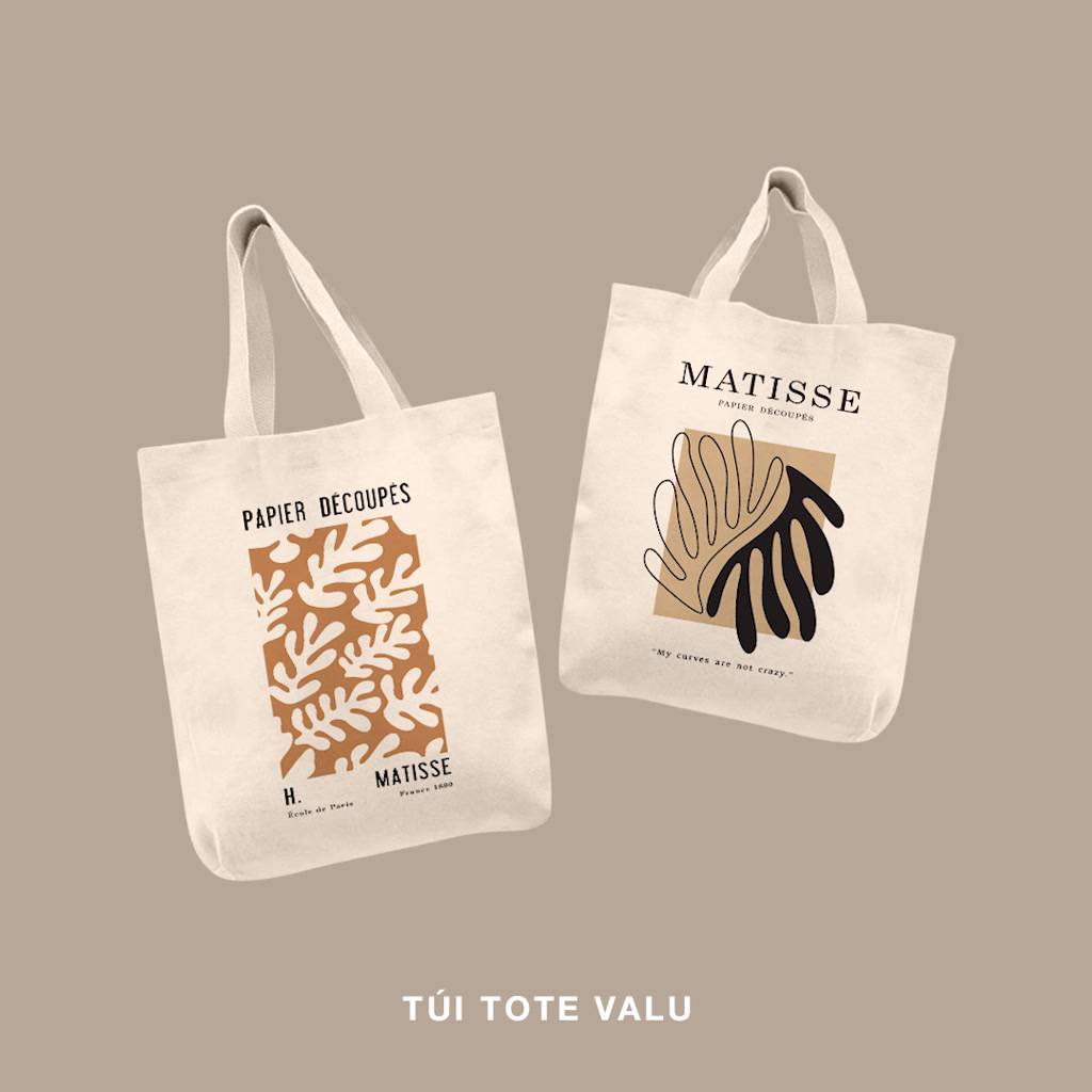 Túi tote Valu Hàn Quốc túi vải canvas có khóa kéo miệng túi và ngăn phụ túi tote đi học đi làm ulzzang vintage | BigBuy360 - bigbuy360.vn