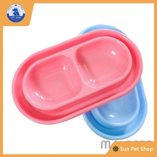 Trick or Treat Anti-ant Dog Dual-purpose Pet Food Bowl Thicken Eco-friendly Plastic Dog Bowl Double Bowl Pet Bowl Pet Supplies