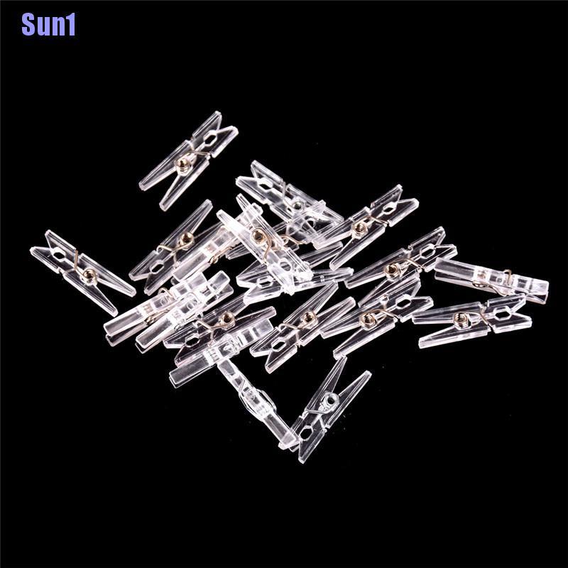 Set 20 kẹp phơi quần áo búp bê bằng nhựa trong suốt