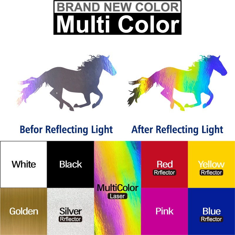 Miếng Dán Trang Trí Xe Hơi Laptop Họa Tiết Chú Ngựa Độc Đáo Thời Trang