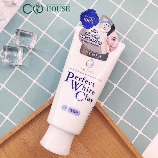 Sữa rửa mặt tạo bọt chiết xuất đất sét trắng Senka Perfect White Clay 120g