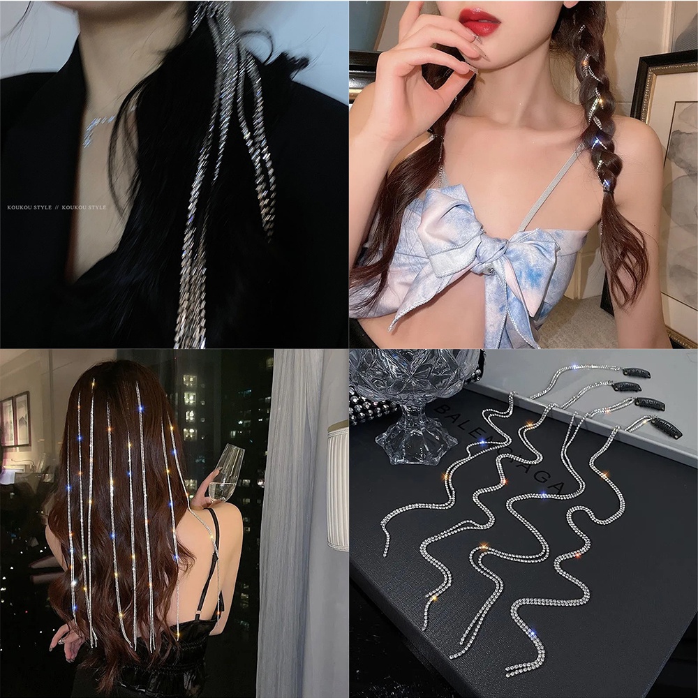 Thời Trang Kẹp Tóc Đính Đá Lấp Lánh Cho Nữ