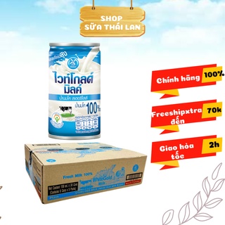 Sữa tươi tiệt trùng White Gold Thái Lan - Thùng 30 lon - Hàng Chính hãng
