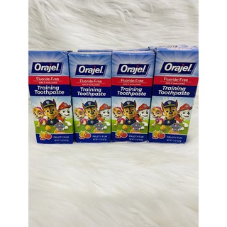 {Date 08/2021}-Kem đánh răng nuốt được Orajel của Mỹ cho bé từ 2 tuổi trở lên