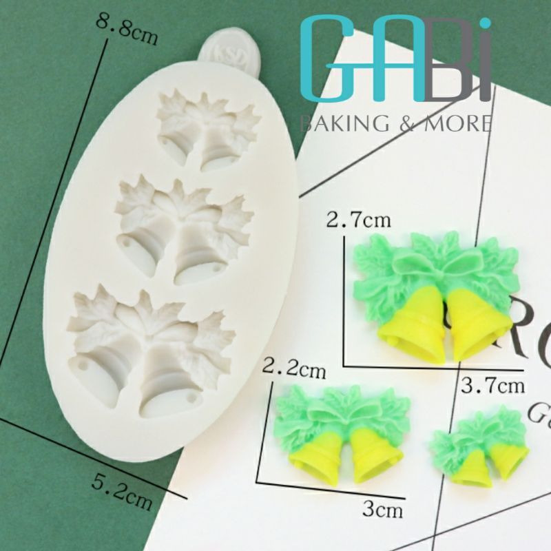 Khuôn silicon fondant hình 3c chuông