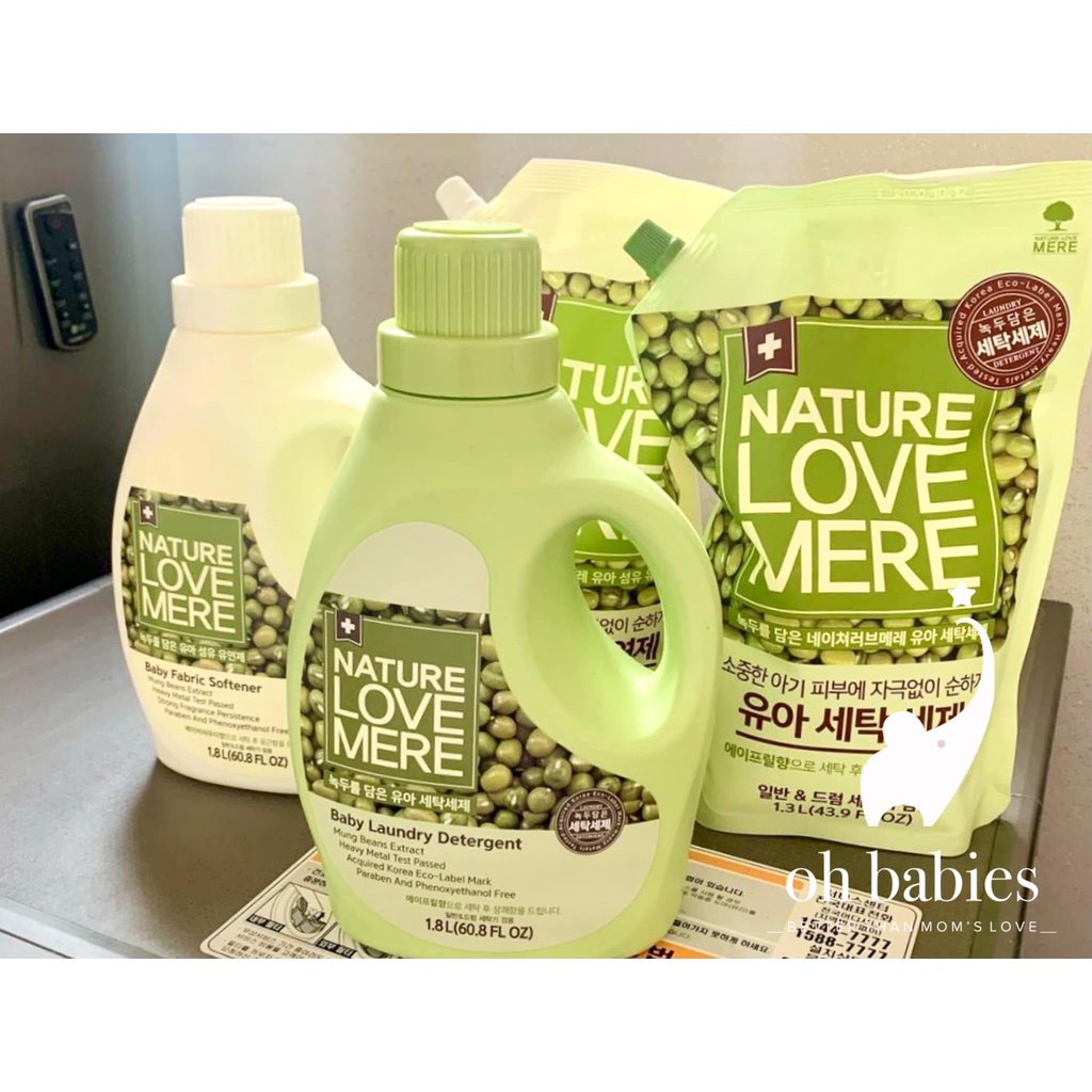 Nước giặt xả hương thảo mộc cho bé Nature Love Mere [OH BABIES]