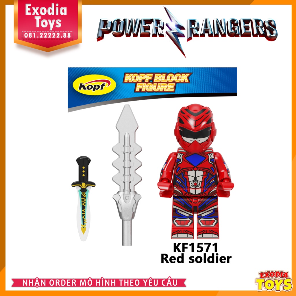 Xếp hình Minifigure Power Ranger Movie Năm anh em siêu nhân - Đồ Chơi Lắp Ghép Sáng Tạo - KOPF KF6144