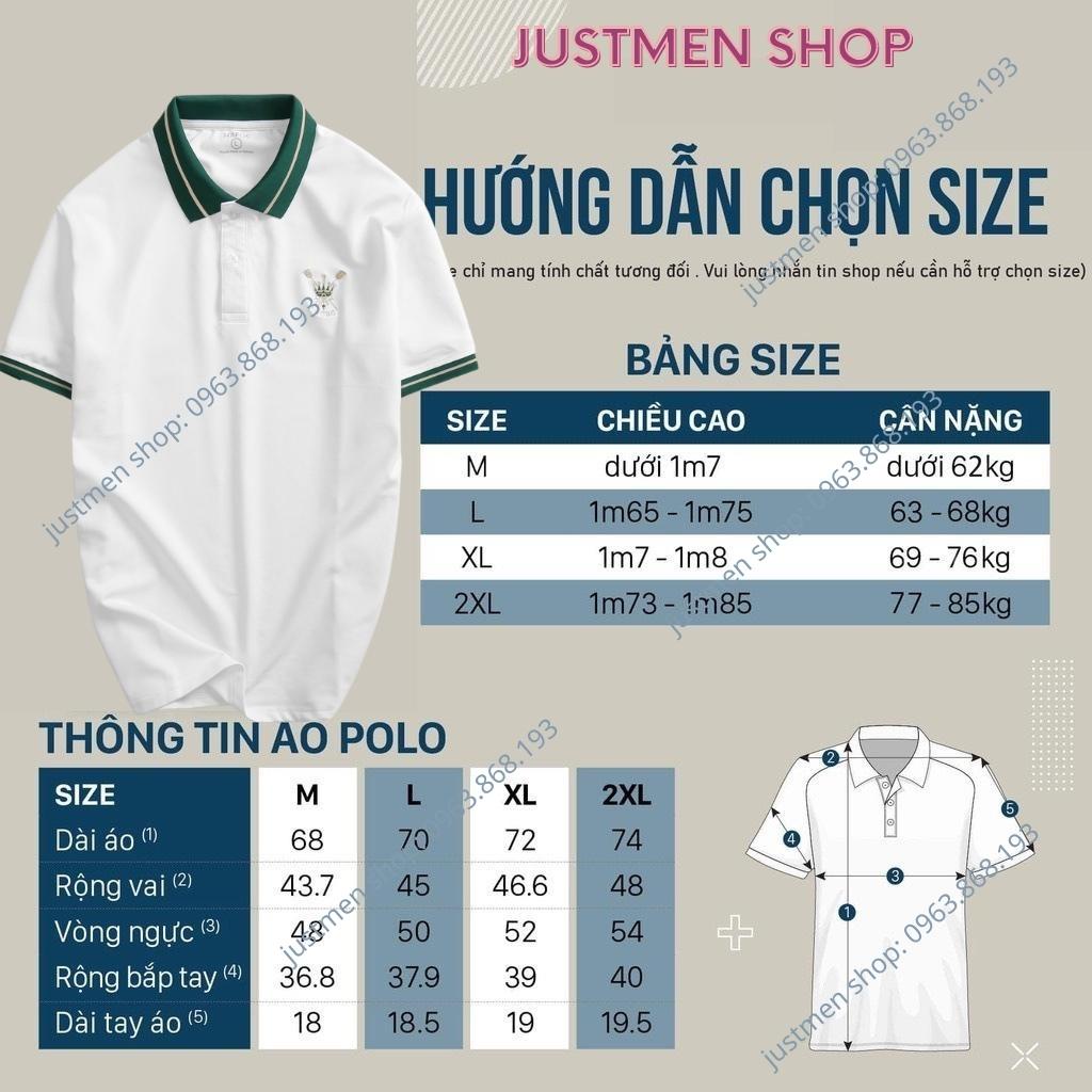Áo thun nam có cổ WCBC chất poly cá sấu co dãn vải cotton phong cách trẻ trung chuẩn form - justmen shop