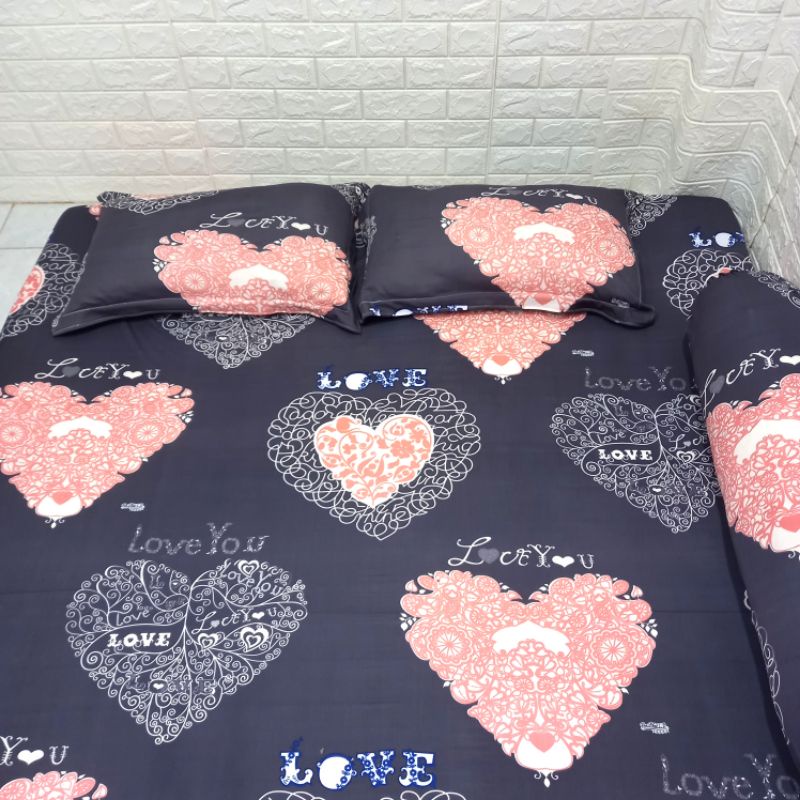 BỘ DRAP THUN HÀN QUỐC TRÁI TIM 4 MÓN .