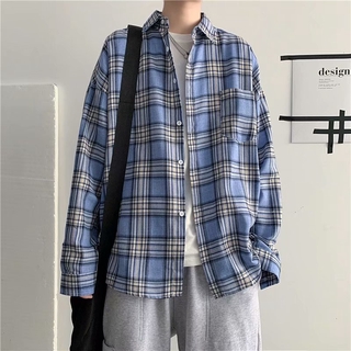 Áo sơ mi tay dài họa tiết sọc ca rô size M-3XL phong cách Hàn Quốc thời trang dành cho nam