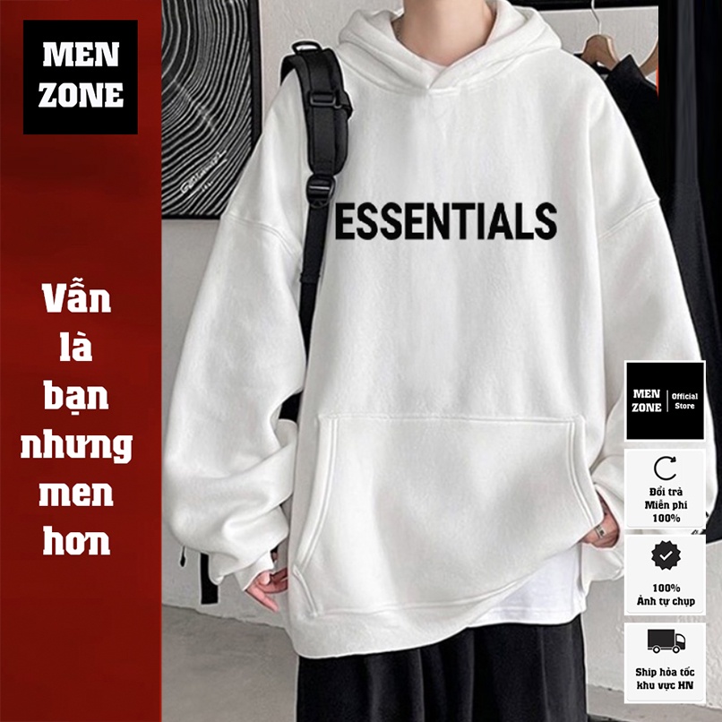 Áo Hoodie Nỉ Có Mũ Form Rộng MENZONE Nhiều Màu Unisex Nam Nữ Ulzzang [ES]