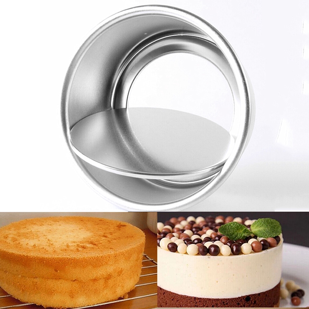 CONOPERY Khuôn Làm Bánh Hình Tròn Bằng Hợp Kim Nhôm Kích Thước 4/6inch Tiện Dụng