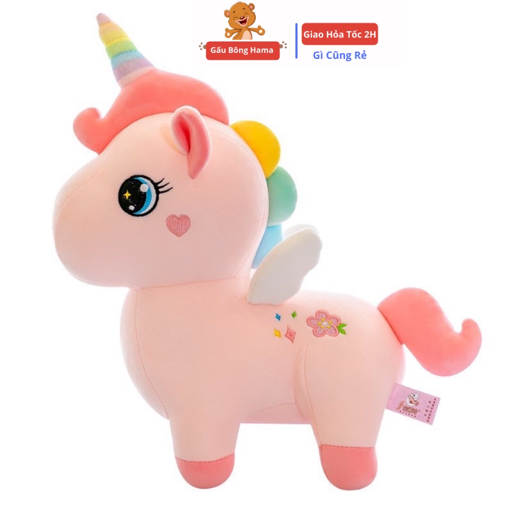 Gấu Bông Kì Lân Hoa Đứng - Ngựa Unicorn Gấu Bông Hama