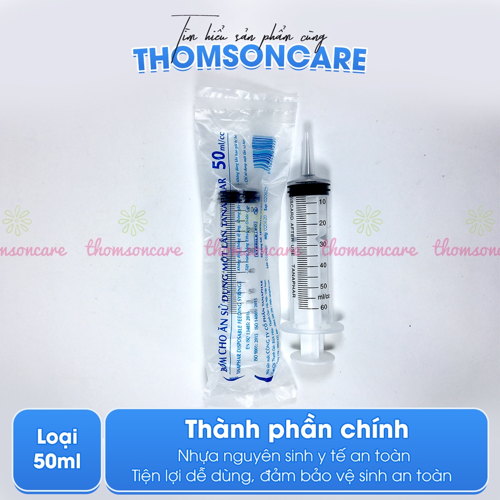 Bơm cho ăn tiệt trùng - dung tích 50ml trong gói riêng, sử dụng 1 lần