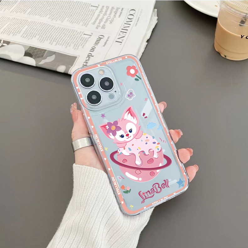 Ốp Điện Thoại TPU Gel Trong Suốt Viền Vuông Chống Rơi Cho iPhone 13 Pro Max 14 12 iPhone 11 XR 8 7 SE 2022 Stellalou Linabell