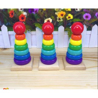 Đồ Chơi Chú Hề Tháp 7 Sắc Cầu Vồng Cho Bé