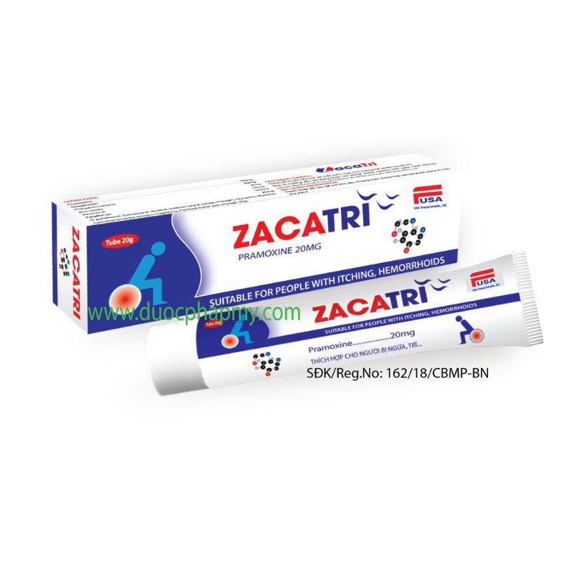 Tube bôi trĩ nội, ngoại Zacatri