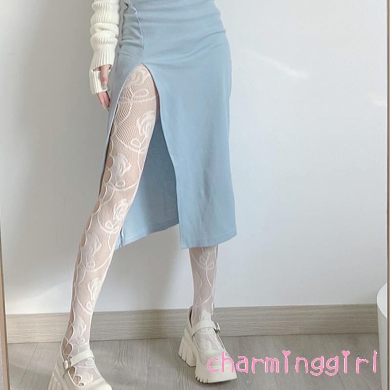 Quần Tất Ren Lưới Màu Sắc Đơn Giản Thời Trang Cho Nữ