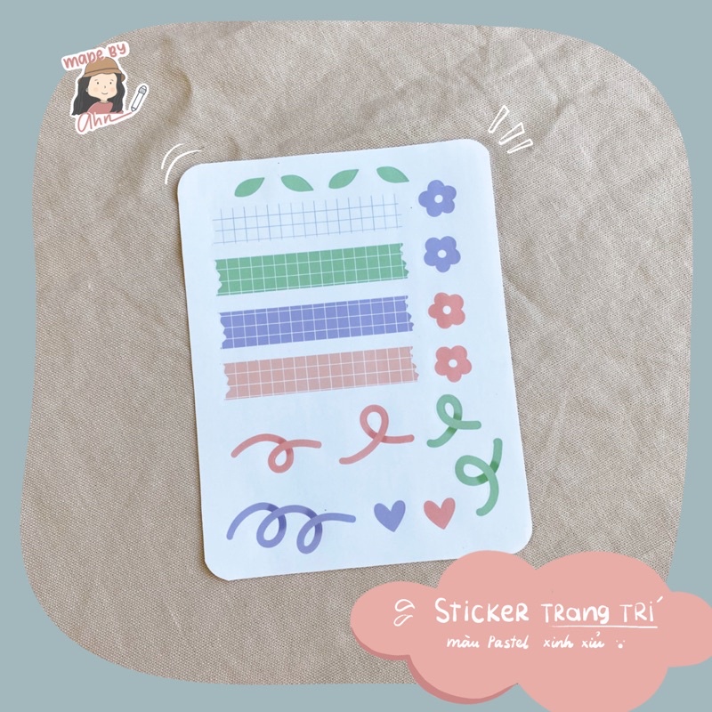 Sticker THỜI KHOÁ BIỂU thay tên môn học - MADE BY AHN thiết kế