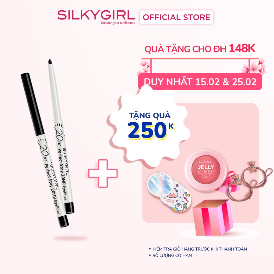 Chì Kẻ Viền Mắt Silkygirl Perfect Stay 20HR Eyeliner 0.28g