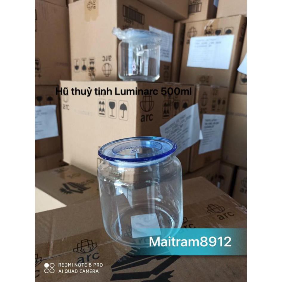 Hũ thủy tinh 500ml đến 1000 ml . Hộp tròn thủy tinh Rondo Luminarc 500ml/1000ml/1L/1 lit cao cấp