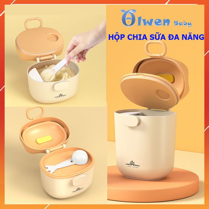 Bình Hộp đựng trữ sữa bột di động đựng, chia sữa đồ khô (có thể tiệt trùng) tiện dụng cho bé đi chơi đi du lịch gia đình