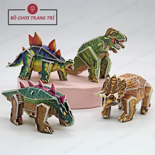 Mô hình 3D giấy tự lắp ráp - mô hình khủng long
