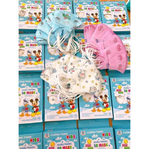 Khẩu trang 5D mask hoạ tiết hoạt hình dành cho bé hộp 10c l | BigBuy360 - bigbuy360.vn