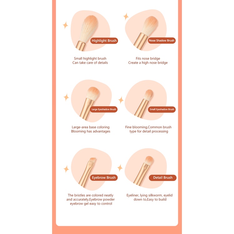 Set 5/10 Cọ trang điểm UKISS đa năng tiện dụng