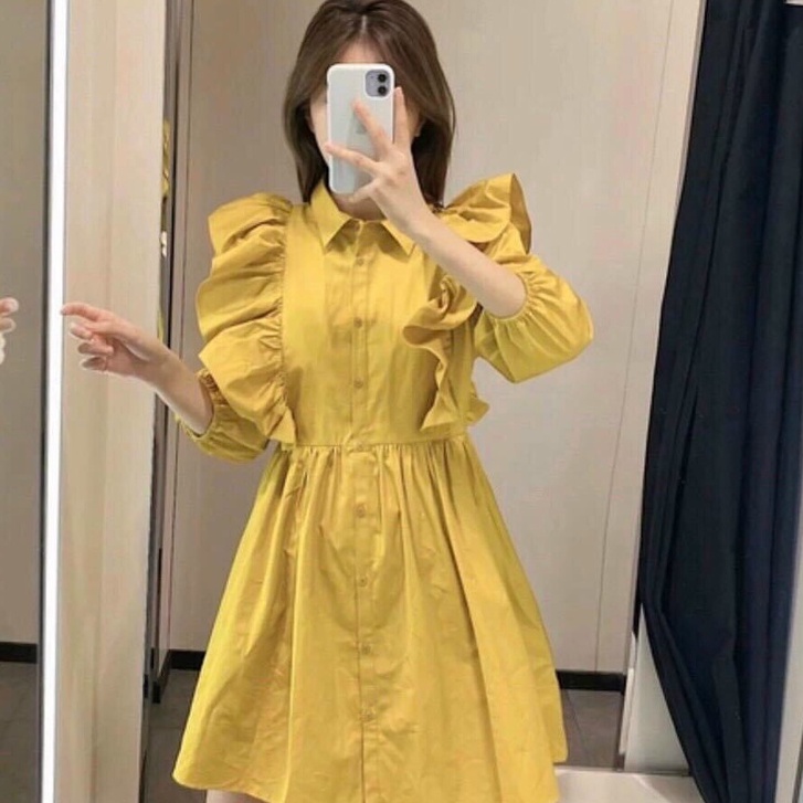 Đầm tiểu thư babydoll cánh tiên dài tay cực dễ thương