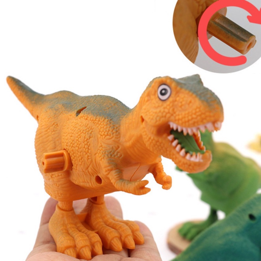 Combo 3 đồ chơi vặn dây cót khủng long nhảy Tyrannosaurus