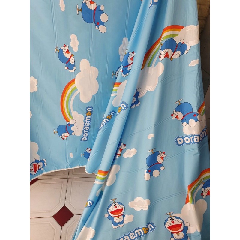 Vải hoạt hình may ga gối cho bé trai bé gái hình doraemon
