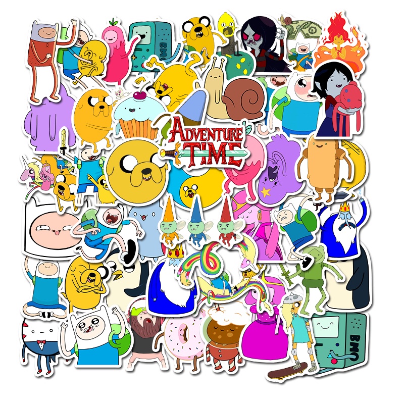 Bộ 10/50 Sticker Hoạt Hình Chống Thấm Nước Dán Trang Trí