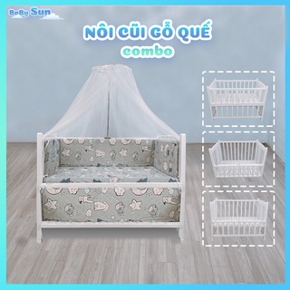 Giường Cũi Quế Đa Năng Gấp Gọn 3in1 Kích Thước (120x80x96cm) Màu Trắng Chịu Lực 100kg Bảo Hành 24 Tháng Hàng Xuất Khẩu