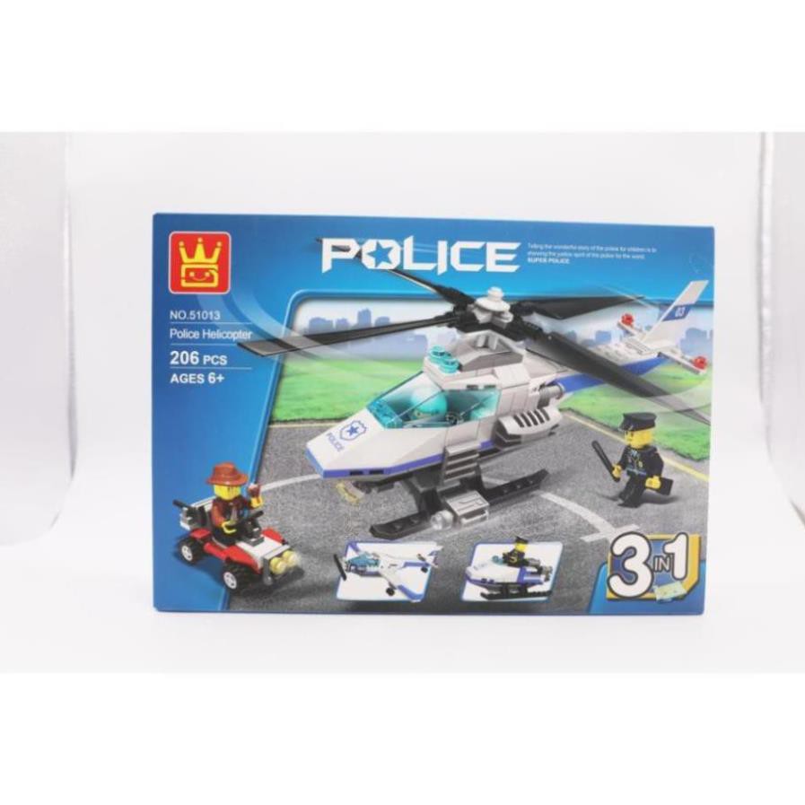 Lego Ghép Hình Máy Bay Trực Thăng 206 Miếng ghép SP013