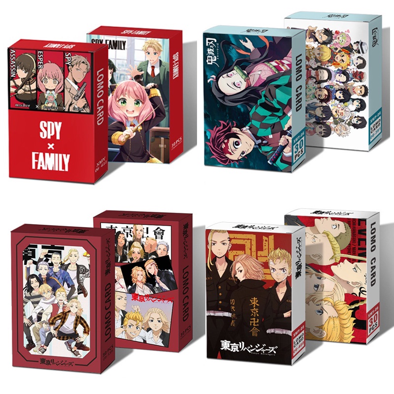 Thẻ Ảnh Lomo Anime SPY X FAMILY ,Tokyo Revengers ,JOJO ,SLAM DUNK ,Demon Slayer, My Hero Academia, Attack on Titan ,jutsu Kaisen, ONE PIECE ,Genshin