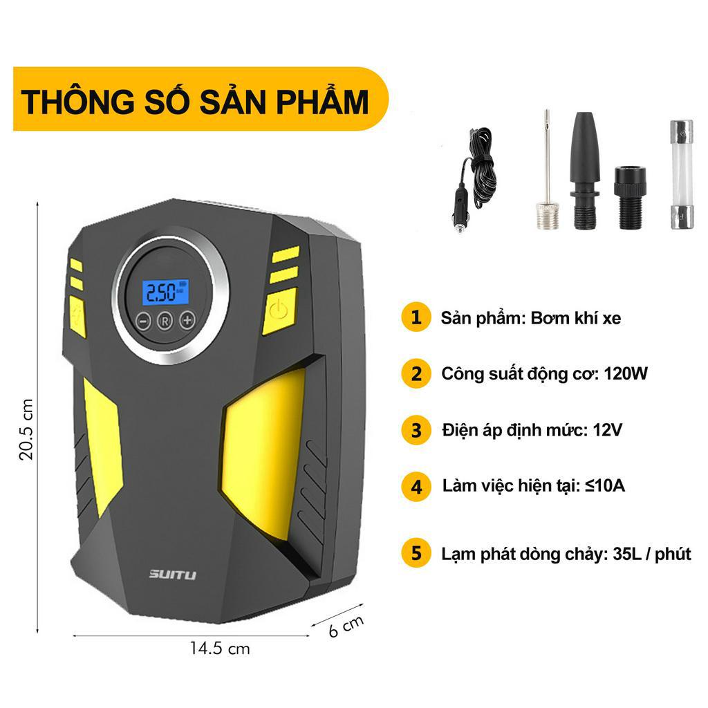 Bơm Lốp Ô Tô, Xe Hơi Điện Tử Tự Ngắt，đầu bơm hơi xe máy  bơm không khí đa chức năng 12V 19 xi lanh màn hình kỹ thuật số
