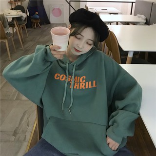 Áo hoodie nữ form rộng, áo nỉ hoodie nữ form rộng có mũ dây rút đi học đi chơi over size thời trang ulzzang hàn quốc