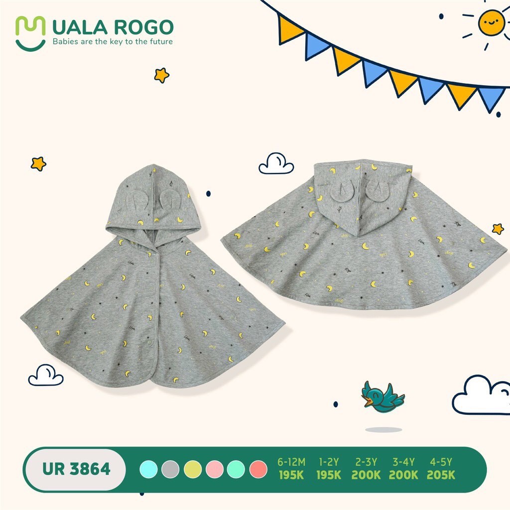 UR3864 Áo choàng cánh dơi chống nắng UalaRogo (1-5T)