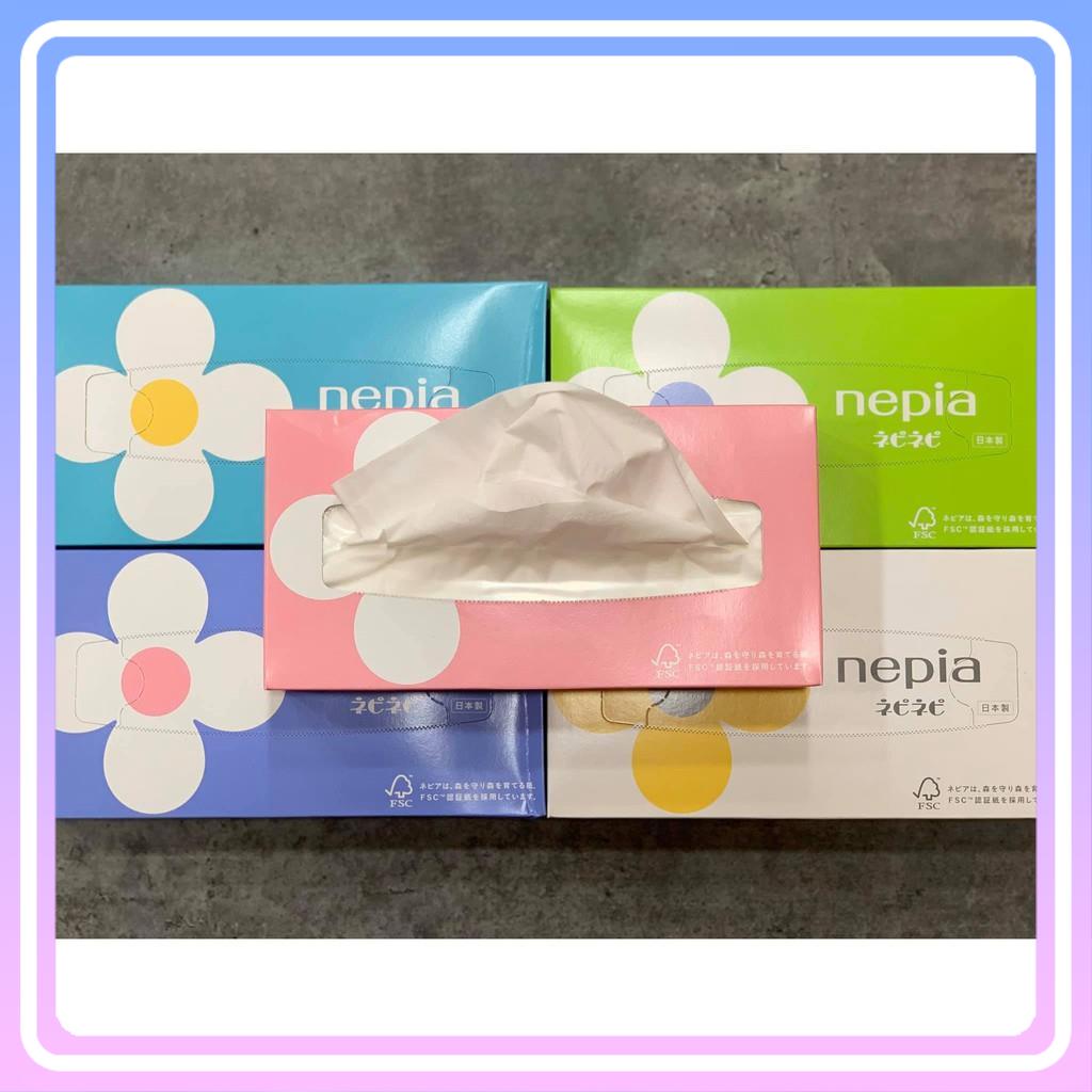 Giấy ăn khô Nepia set 5 hình hoa dai mịn, không bụi, không chứa chất độc hại,150 tờ đôi 2 lớp