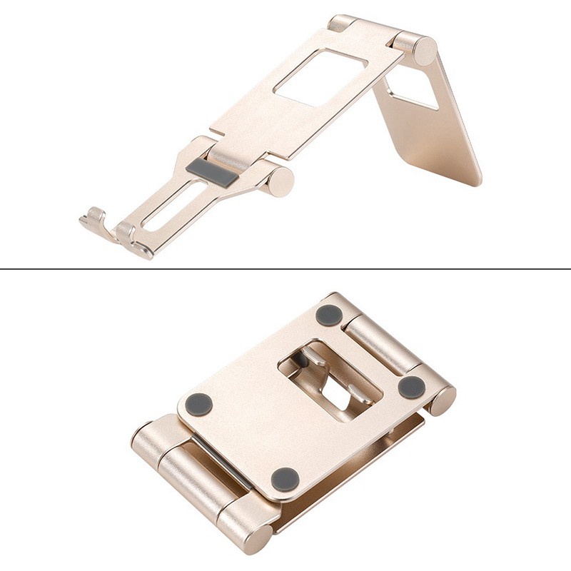 Tablet PC Stand Double Folding Stand Adjustable Desktop Stand Aluminum Alloy Tablet Suitable for iPad Mini / iPad Air