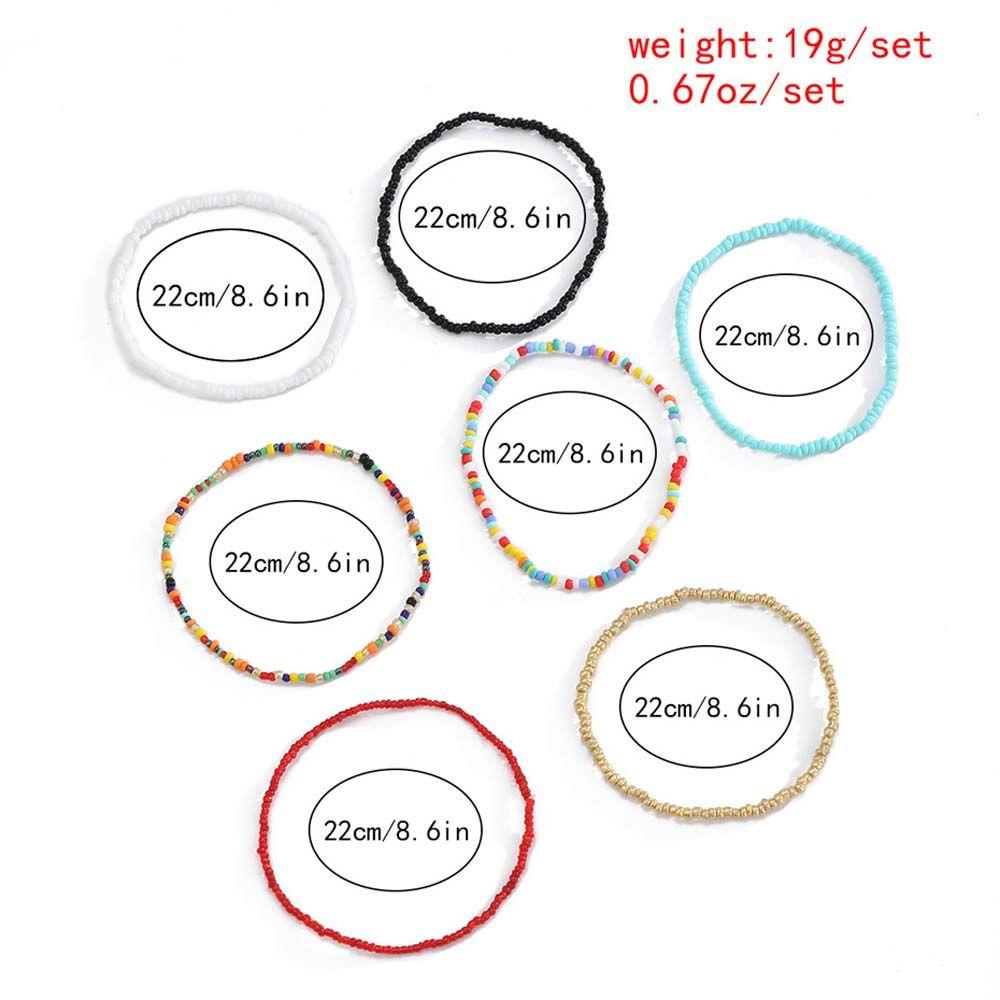 Set 7 Lắc Chân Co Giãn Handmade Phong Cách Boho Thời Trang Mùa Hè Cho Nữ